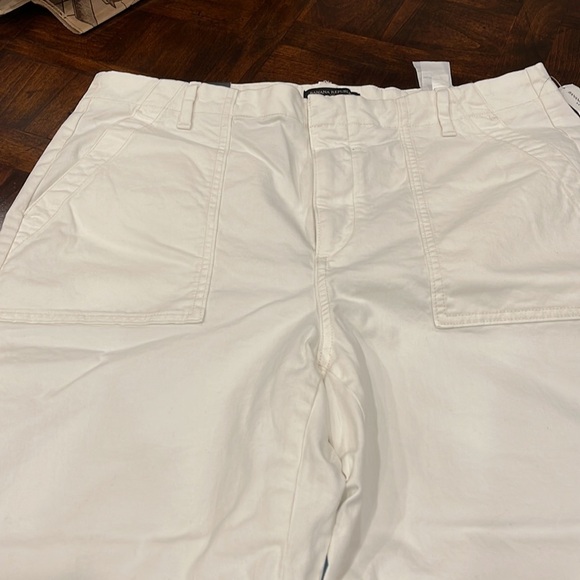 NWT Banana Republic White Straight Leg Pants size 14 - Picture 2 of 5